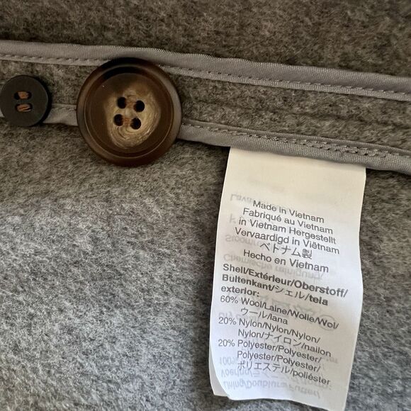 Madewell Elmcourt Blanket Long Coat Women Small Gray Wool Button Preppy Academia - Picture 8 of 14